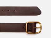 Center Bar Belt, Dark Brown